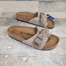 Birkenstock Oita Braided Womens Sandal Sz 5 Narrow Suede Slip On Open Toe