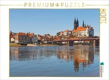 CALVENDO Puzzle Blick  ber die Elbe auf Mei en  1000 Teile Lege-Gr  e 64x48cm F