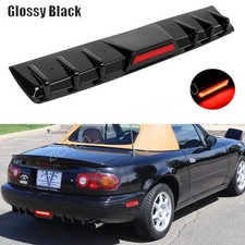 For Mazda Mx-5 Miata Gloss Black Rear Bumper Diffuser Lip With Led Brake Light For Mazda Mx-5 Miata Gloss Black Rear Bumper Diffuser Lip With Led Brake Light