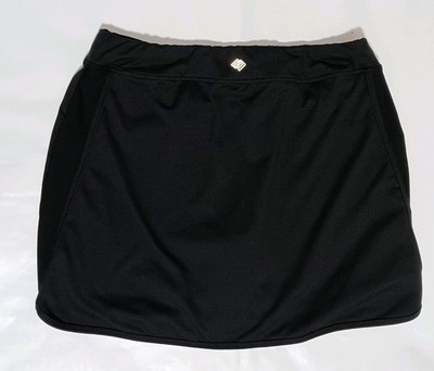 Zelos Curvy Women's Tennis Skort Black 1X Ball Pocket Pull On Stretch