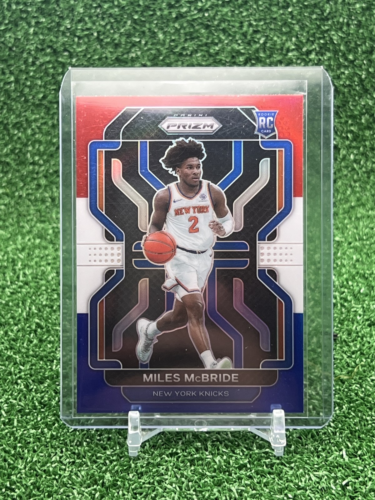 2021-22 Panini Prizm #283 Miles McBride Red White and Blue
