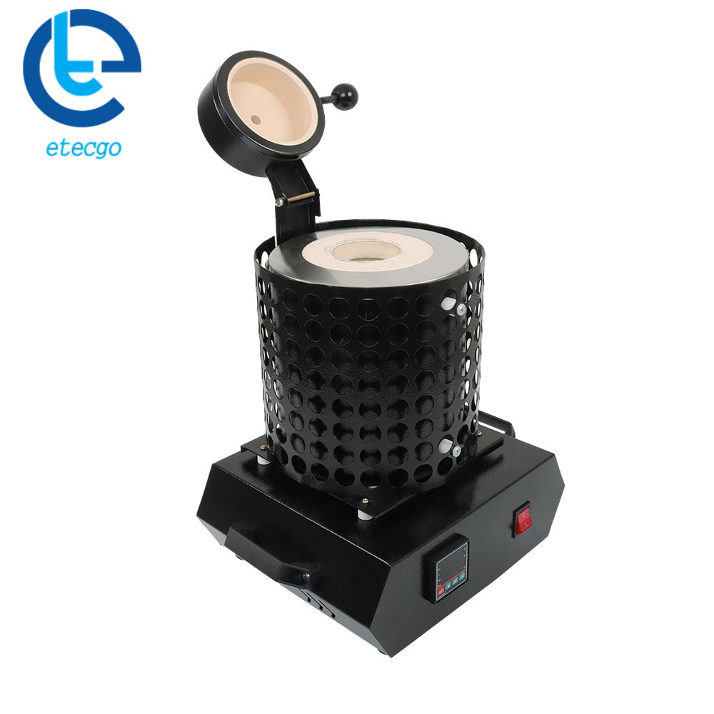 110V Upgraded Electric Gold Melting Furnace Forge kit 1400W Mesh 3KG Crucible