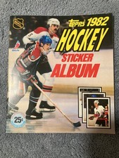 Tops 1982 Hockey Sticker Album Wayne Gretzky on Cover - ~50%+ Stickers Stuck