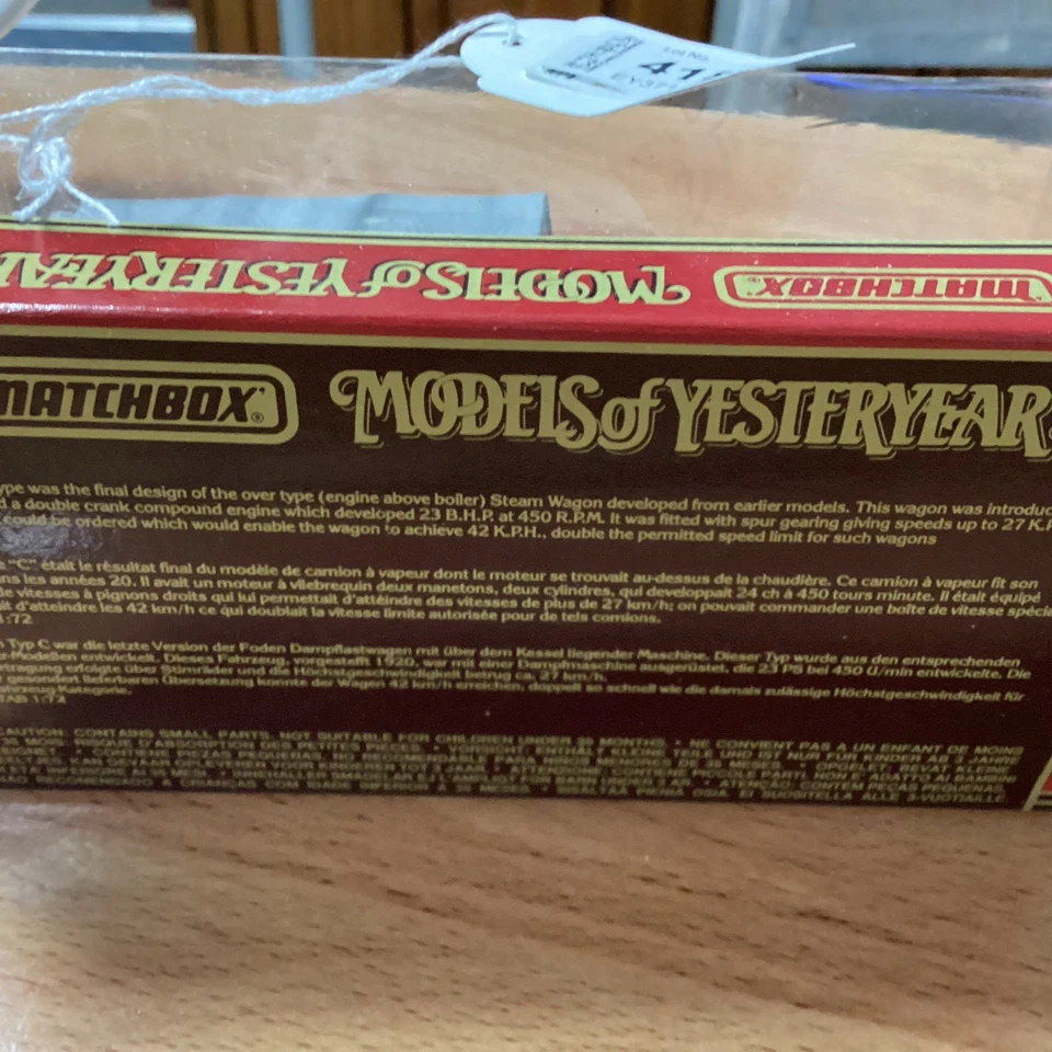 Matchbox Models of Yesteryear Y-27 1922 Foden Steam Lorry Pickfords New Vintage  - Image 3 of 4