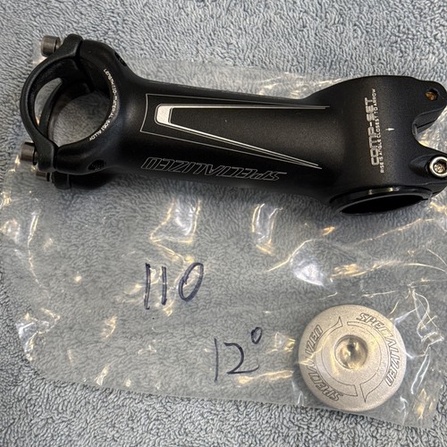 New Specialized Comp Multi Stem 110mm 31.8mm 12° w/4° Shim and Top Cap - Picture 2 of 5