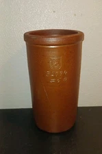 Vintage Marcel Knight Pottery Tall Crock Acidproof Stoneware Akron Ohio E2794 5B