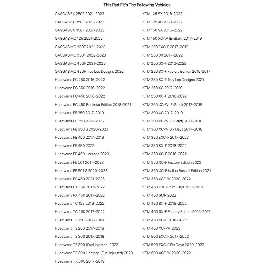 Sello profesional PC Racing para Husqvarna Fe 250 2017-2019 Foto 3 de 4