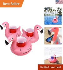 Tropical Flamingo Drink Float Set - 3 High-Buoyancy Holders for Hot Tubs