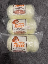 Pepperell Holly Twist Twisted Macrame Craft Cord 6mm 3 Rolls