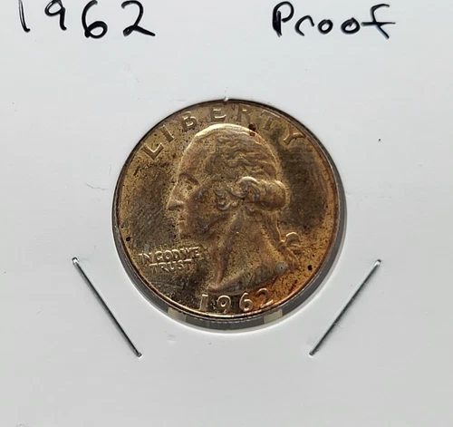 1962 U.S. Proof Washington Quarter Dollar 25 Cents