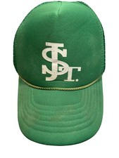 Nissin Hat Boys' Green Adjustable Trucker Snapback Mesh JST Logo Cap