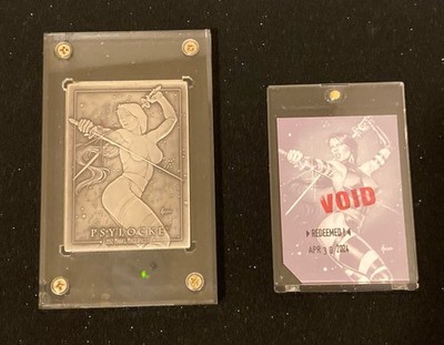 FPG 1992 Marvel Masterpieces Psylocke SILVER Jusko Kickstarter Project 6/15 COA