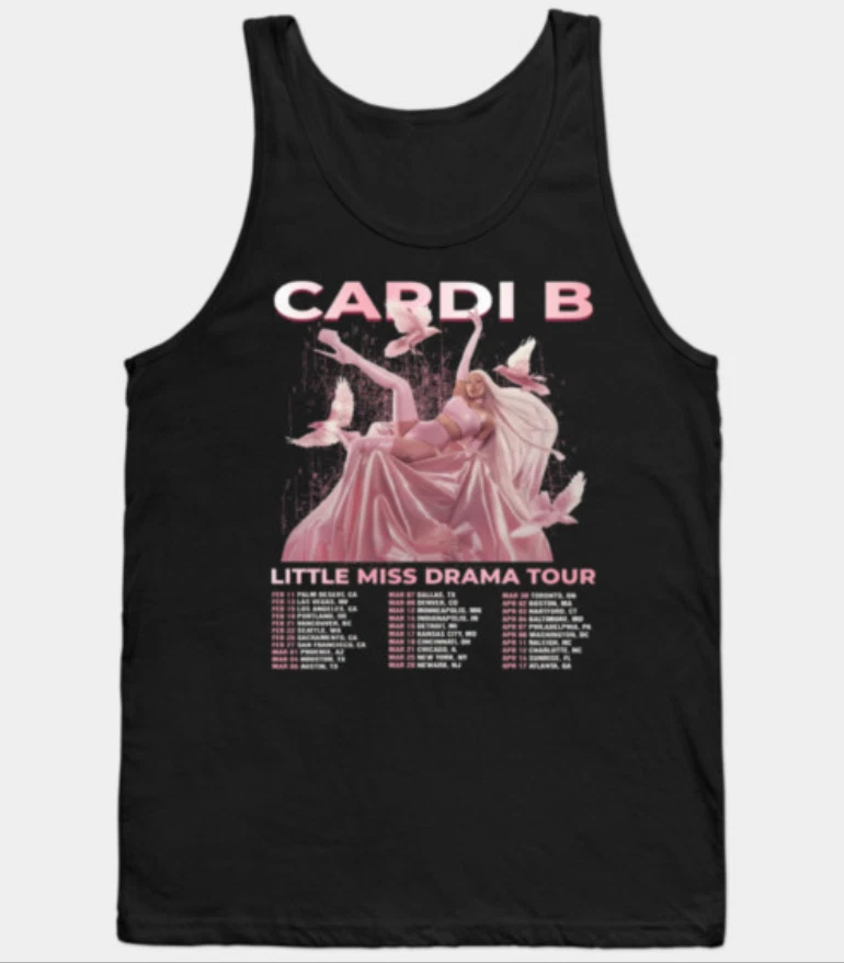 Cardi B Little Miss Drama Concert Tour 2026 Tank Top