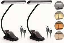 2 Pack 28 LED Music Stand Lights, Eye Caring Clip-On Piano Light, Blue Light Blo