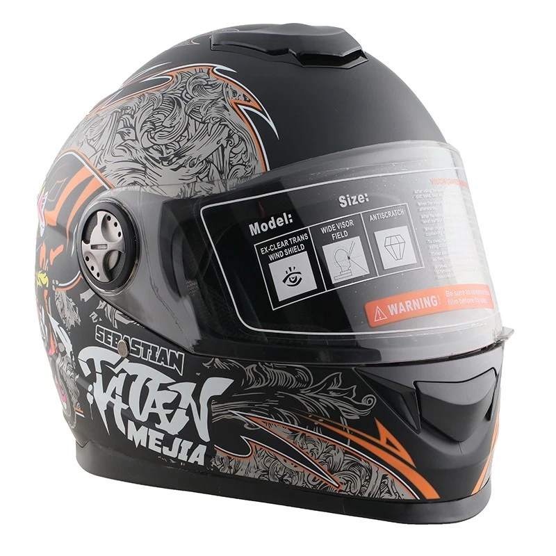 Integralhelm Helm Kinderhelm Motorradhelm Jethelm Crosshelm Mejia schwarz matt - Bild 4 von 4