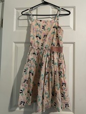 Girls Pink Dress With Straps And Colorful Butterfly s