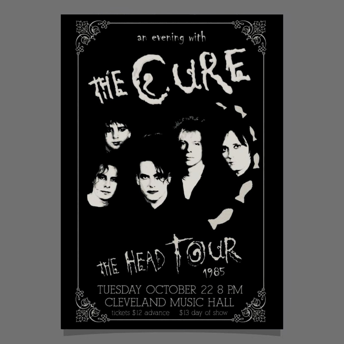 The Cure The Head Tour 1985 Poster, Unframed Poster Wall Art Decor