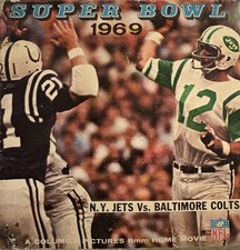Columbia Pictures 8mm Color Film Super Bowl 1969 N.Y. Jets vs. Baltimore Colts