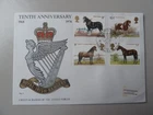 GB FDC 1978 Horses Royal Irish Rangers BFPS 1621 Official Cat £80 Corner bump
