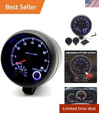 3.75'' 12V Automotive Replacement Tachometers 0-8000RPM Blue Light, RPM Tacho...