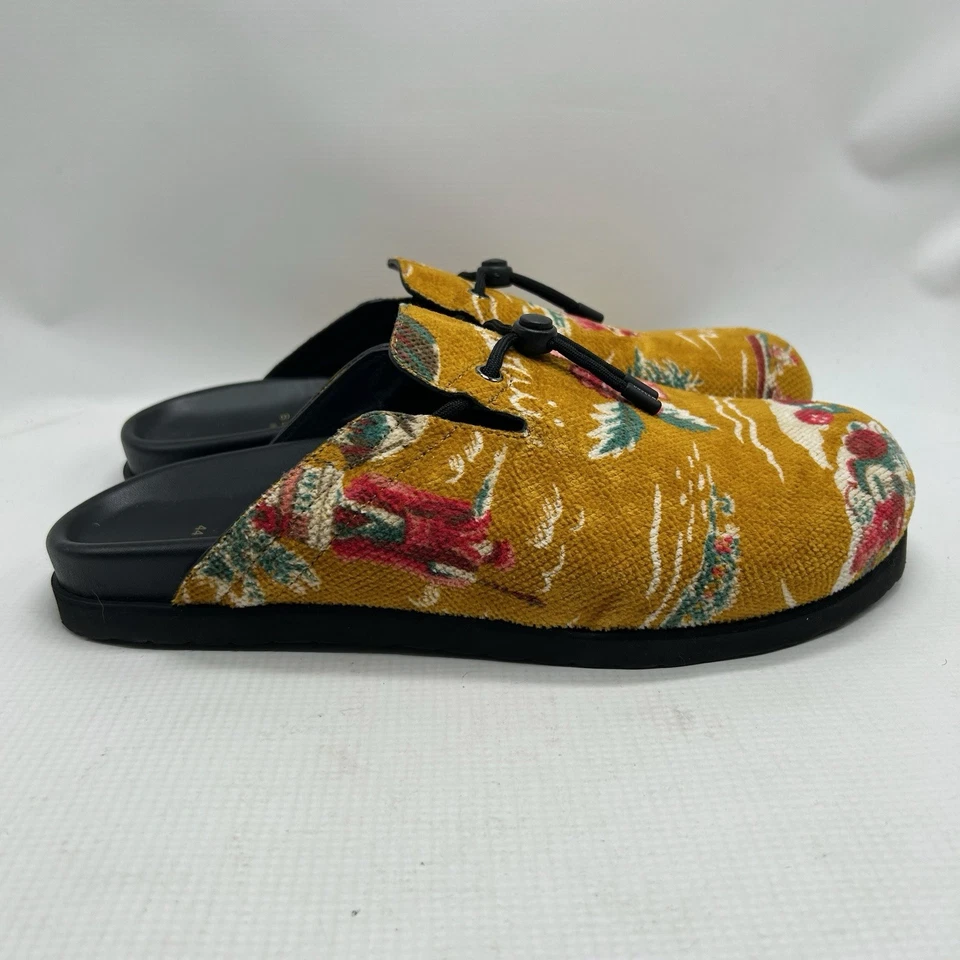 Zapatillas de mula de lona amarillas Buscemi Pietro Camoscio para hombre talla 11 EE. UU. 44 UE Foto 2 de 4