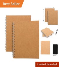 Luxury Soft-Cover Spiral Notebook 2-Pack  100 Unlined Blank Pages, 7.5 x 5.1