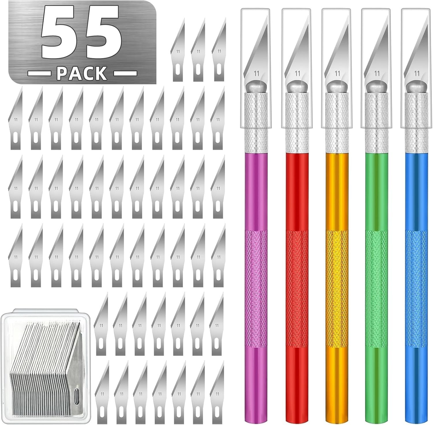 Kit Exacto Knife Set 50 Blade Refill Xacto 5PCS Leather Craf