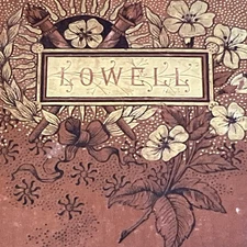 The Early Poems of James Russell Lowell ANTIQUE VICTORIAN FLORAL DECORATIVE