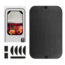 RV Door Window Shade Cover 16 x 25 inch Foldable Camper Trailer Side Door Blacko