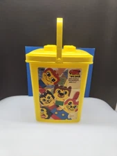 1992 Lego Duplo Carrying Case Only #2387 With Handle Lid Stackable 