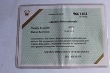 ROLEX Garantie internationale montre Datejust 68273 (38831)
