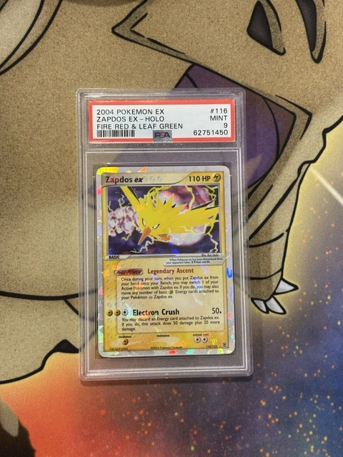 2004 POKEMON EX FIRE RED LEAF GREEN #116 ZAPDOS EX-HOLO PSA 9