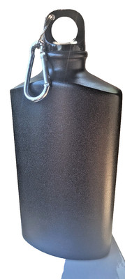 Metal Water Bottle (1)  Flask, Black 18 oz.-  FREE SHIPPING