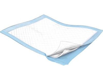 150 Count Cardinal Health Disposable Underpads, Wings Basic, Bed Pads Liners