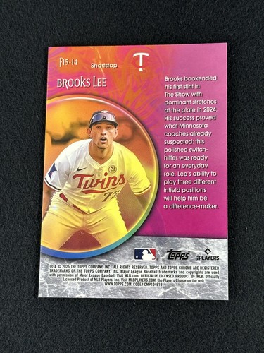 2025 Topps Chrome BROOKS LEE Fortune 15 RC #F15-14 Minnesota Twins - Picture 2 of 2