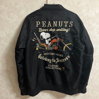 Flagstaff x Peanuts Snoopy Embroidered MA-1 Bomber Jacket L