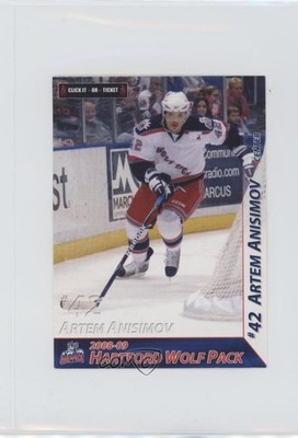 2008-09 Brigham's Hartford Wolf Pack Team Issue Artem Anisimov 1t8