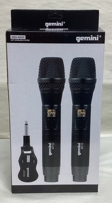 Gemini GMU-M200 Dual Bluetooth Wireless Microphone Handsets w Adapter