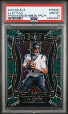 2023 Panini Select Phenomenon Green Prizm CJ Stroud #PHCST /5 PSA 10