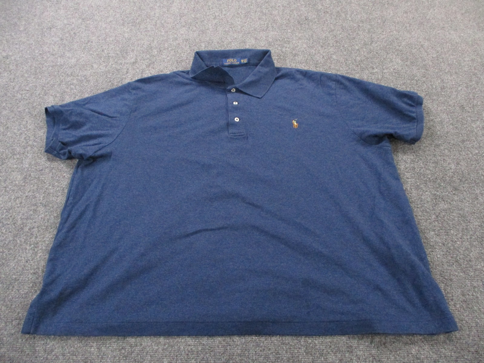 Polo Ralph Lauren Shirt Mens 3XB Blue Golf Pony Embroidered Logo Casual