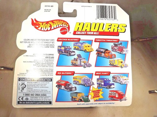 1999 Hot Wheels Haulers Voltage Blasters ELECTRO Truck Yellow/Gray w/Chrome6DotS - Picture 6 of 6