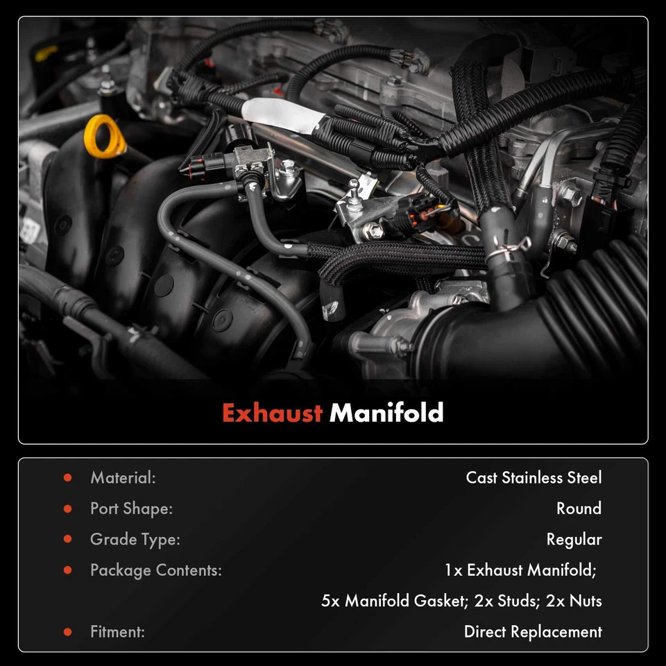 Colector de escape izquierdo conductor para Ford F-250 Super Duty E-350 Econoline V10 6,8 L Foto 3 de 4