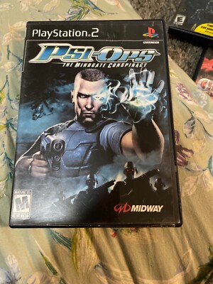 Psi-Ops: The Mindgate Conspiracy (Sony PlayStation 2, 2004) w/ Manual + Reg Card
