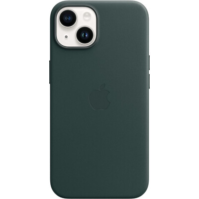 Original Apple Leather Leder Case Cover MPP53ZM/A iPhone 14 Forest Green Grün