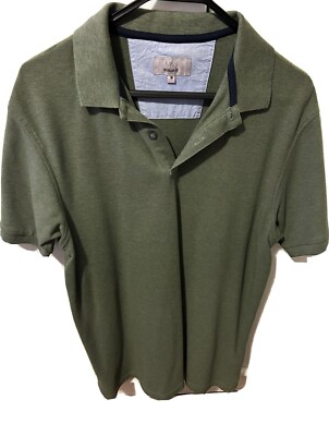 M&S Collection Pure Cotton Men’s Short-Sleeve Polo Shirt, Moss Green,  Medium