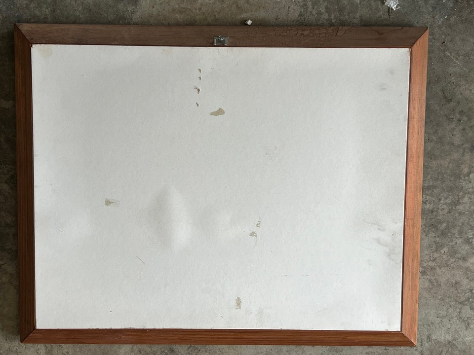 Grace Old Man Praying Picture Wood Framed Eric Enstrom Bovey MN 18 x 22