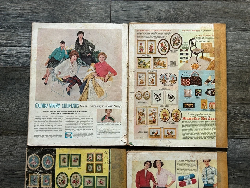 McCall's Magazine NEEDLEWORK 1954 1955 1958 1959 4pc Lot Knitting Crochet Crafts - Image 4 of 4