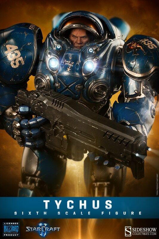 サイドショウスタークラフト2タイカス1/6 Rare Sideshow Starcraft 2 1/6 Scale Tychus Figure Brand New