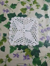 Centrino Uncinetto bianco cm 13x13h quadrato fatto a mano