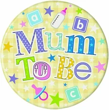 Simon Elvin - Mum To Be Jumbo 15cm Badge  - Brand New